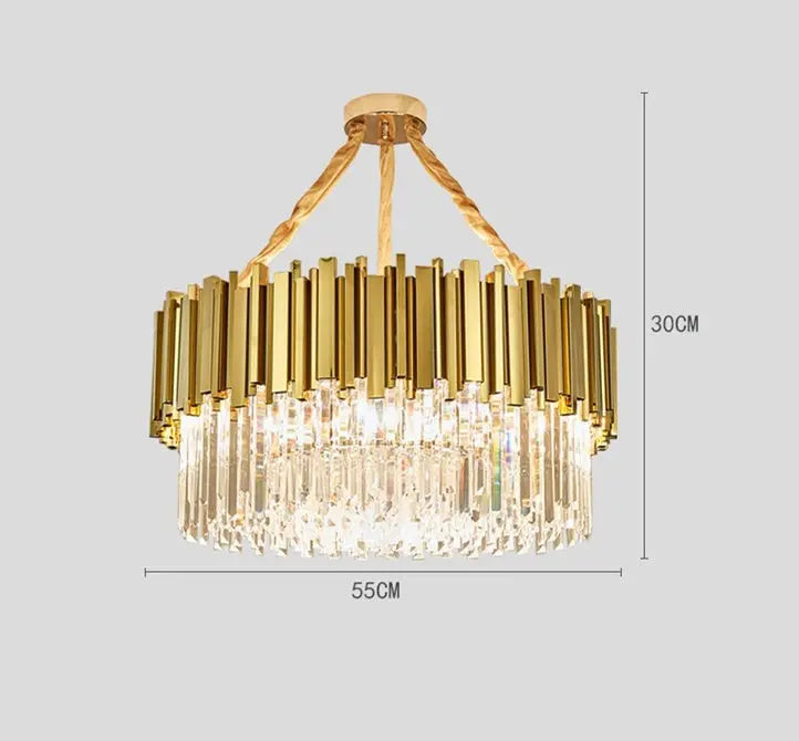 Luxury Gold Crystal Chandelier Ciana Luxury Living