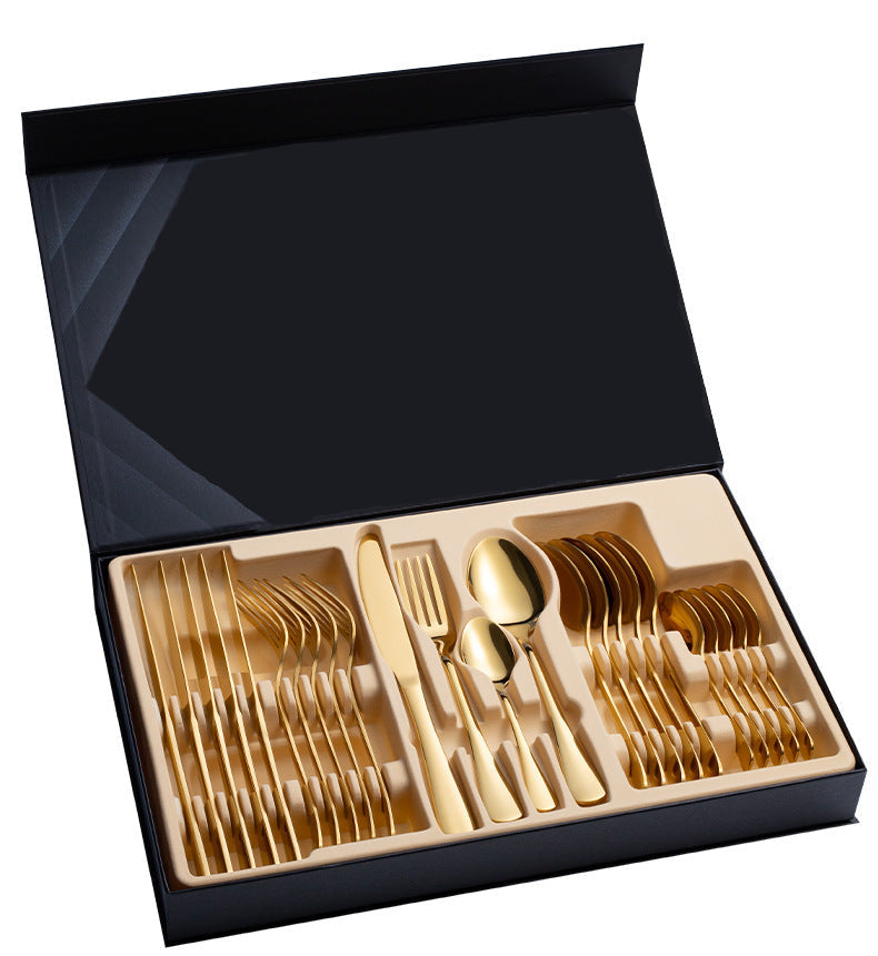 24pcs Stainless-Steel Cutlery Box Set