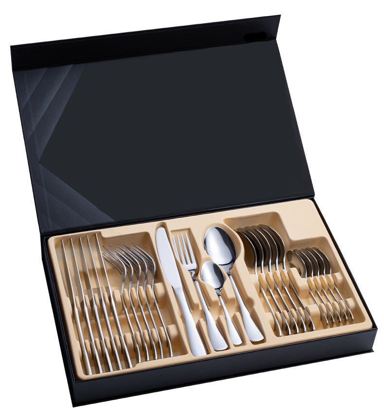 24pcs Stainless-Steel Cutlery Box Set
