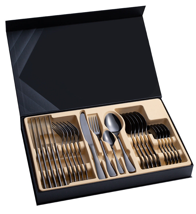 24pcs Stainless-Steel Cutlery Box Set