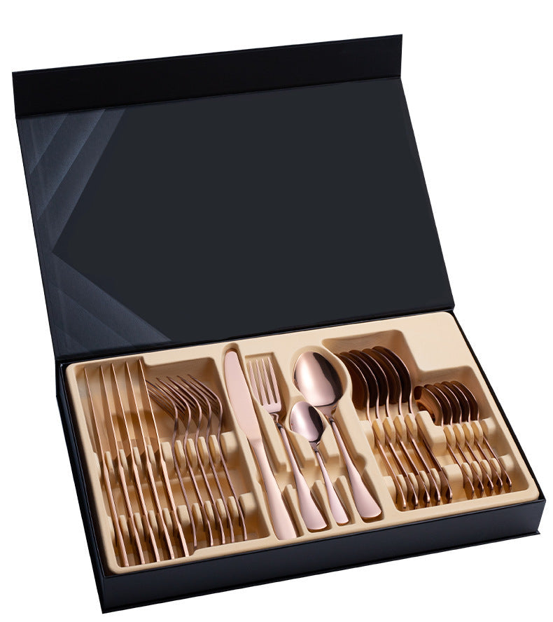 24pcs Stainless-Steel Cutlery Box Set