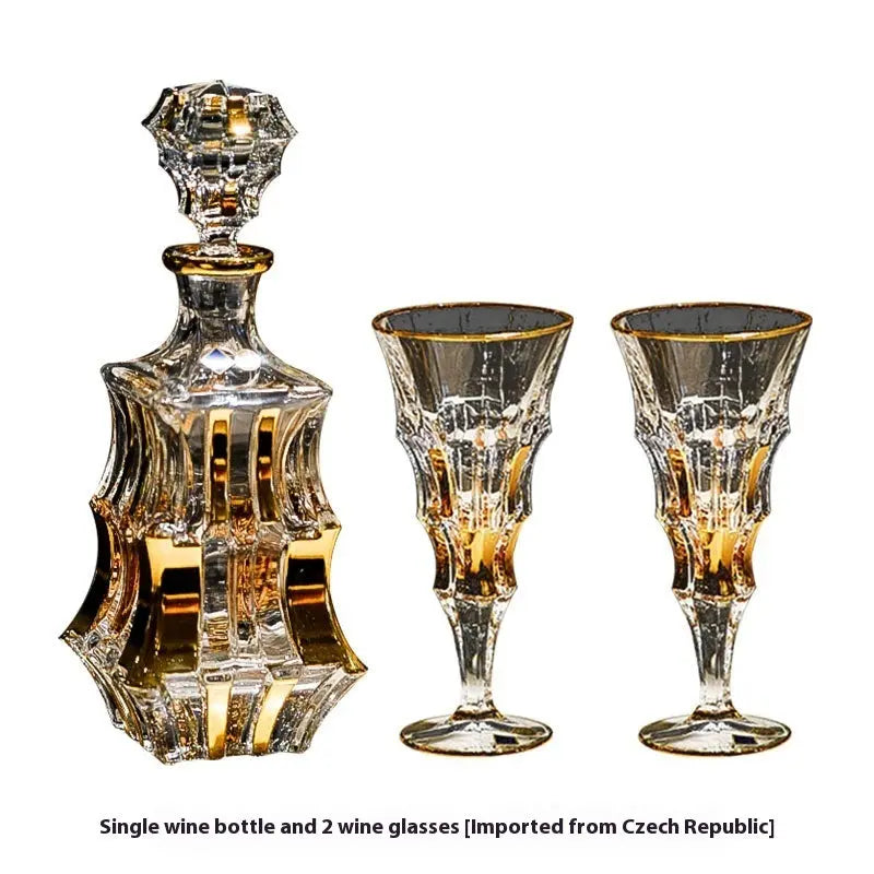Crystal Glass Luxury Gold Red Wine High Leg Ciana Luxury Living