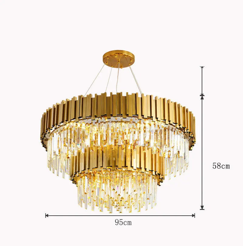 Luxury Gold Crystal Chandelier Ciana Luxury Living