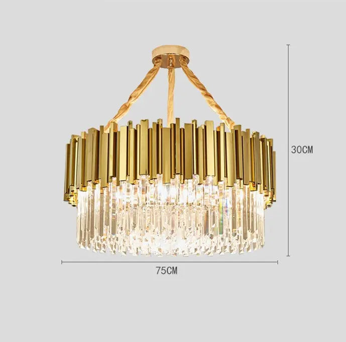 Luxury Gold Crystal Chandelier Ciana Luxury Living