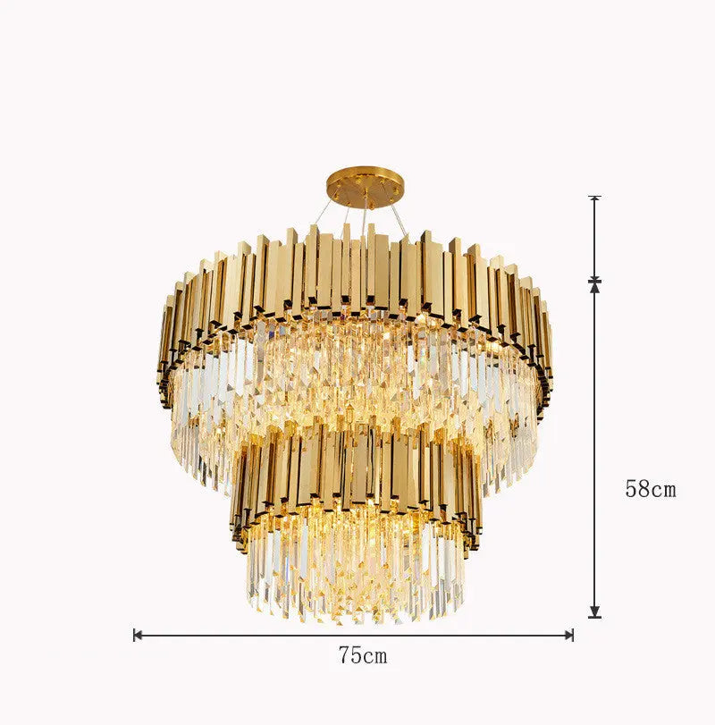 Luxury Gold Crystal Chandelier Ciana Luxury Living