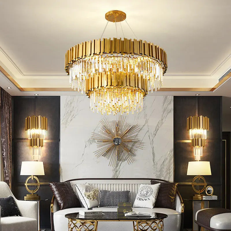 Luxury Gold Crystal Chandelier Ciana Luxury Living