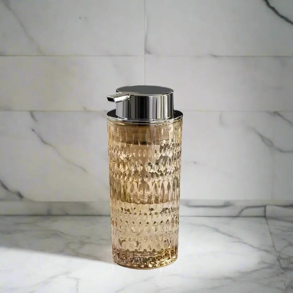 High End Glass Press Type Soap Bottle Home Decor Shampoo Foam Bottles Shower Gel Shampoo Dispenser Bottle Bathroom Accessories