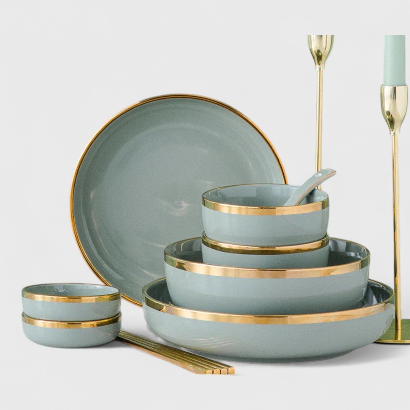 Lawe Green Dining Set