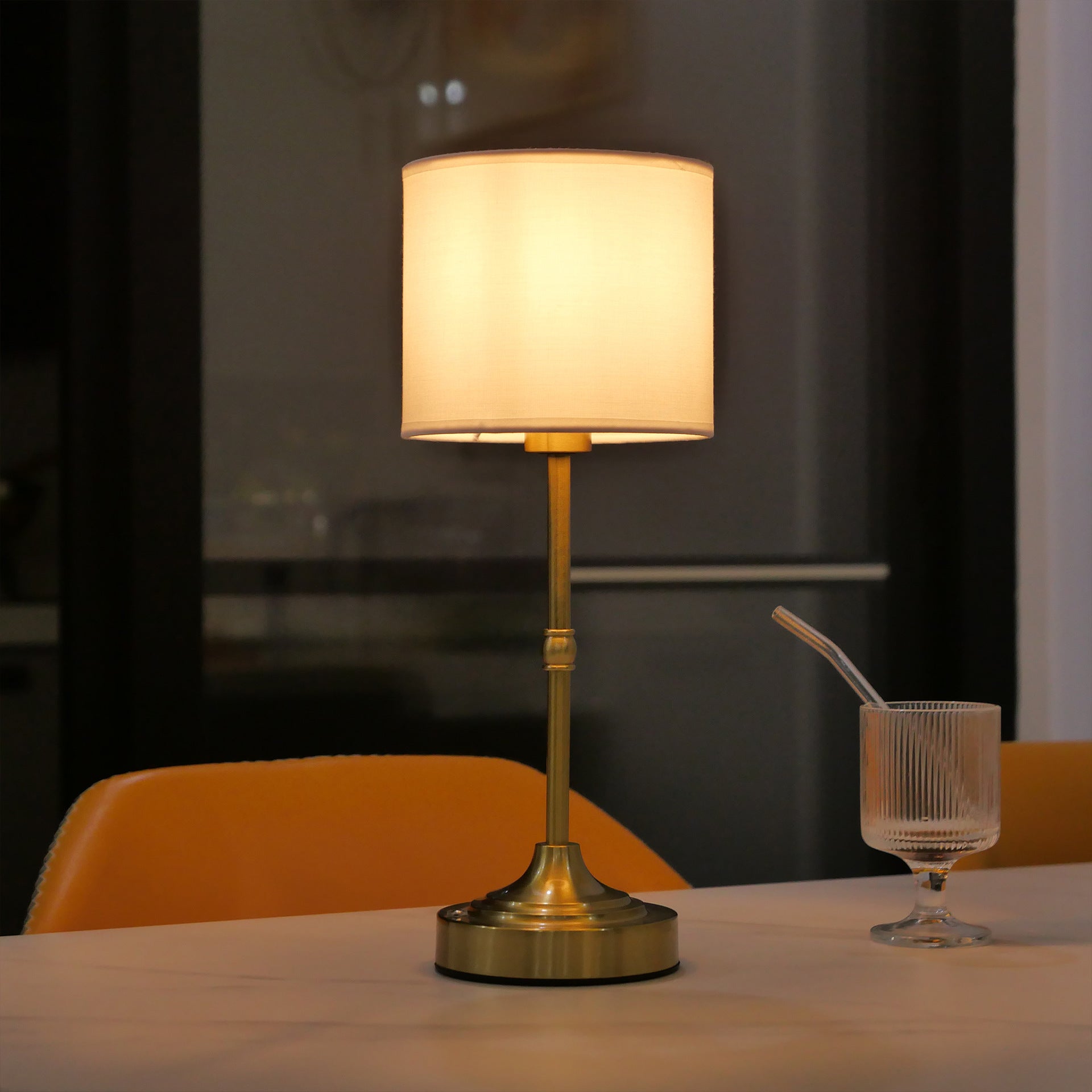 Amber Bedside Table Lamp