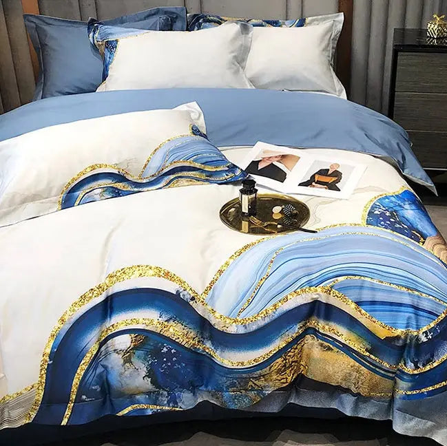New Product Digital Printed Cotton Four-piece Abstraction Ciana Luxury Living