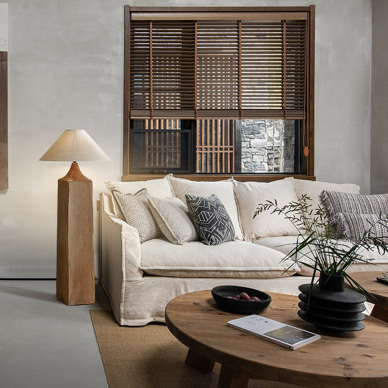 Wooden Side Table Lamp