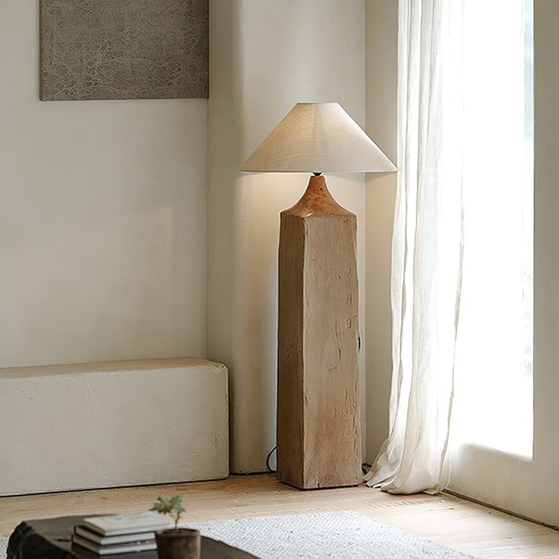 Wooden Side Table Lamp