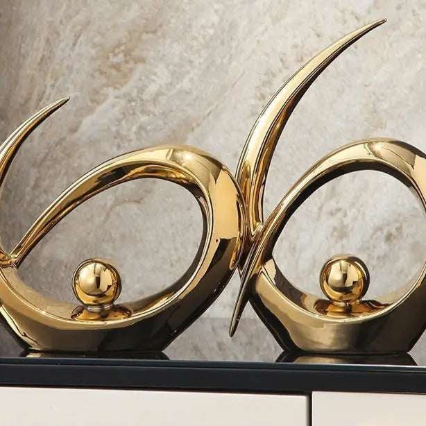 Modern Gold Luxury Abstract Ornament Crafts Ciana Luxury Living